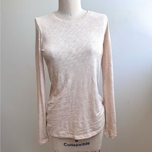 Tan Fitted Long Sleeve Tee